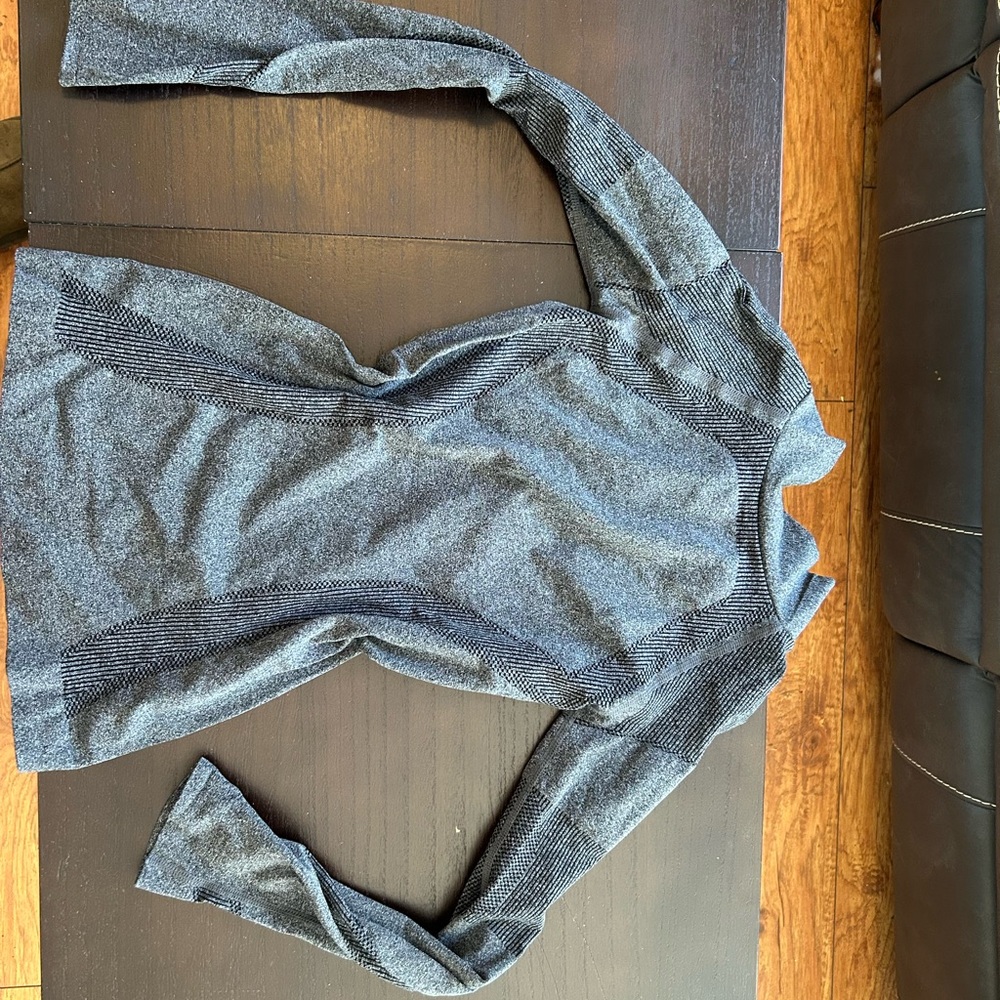 Gray Long Sleeve Compression Top
